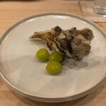 Kawada - 舞茸、アワビ、銀杏の天ぷら