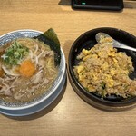 丸源ラーメン - 肉そば+チャーハンセット(大盛り)