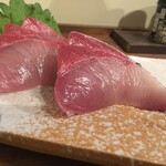 讃岐つけ麺 寒川 - 香川産オリーブハマチ刺身