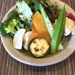vin hut doki - 焼き野菜添えサラダ♪