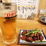 Marumasaya - 肝の網焼き＆生ビール