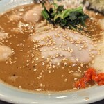 横浜家系ラーメン 魂心家 - 黒胡椒味噌らーめんアップ(2023年9月28日)