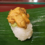 奴寿司 - 雲丹です。天草の雲丹は小ぶりで味が濃い！