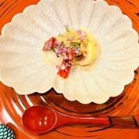 馬車道 大かわ - 藻屑蟹と無花果の胡麻酢がけ