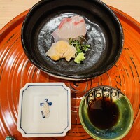 馬車道 大かわ - 平目とミル貝のお造り
