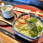 しほう田 - 茶碗蒸し&サラダ