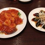 中国飯店楽宴 - エビチリは1分くらいで出てきた！！！