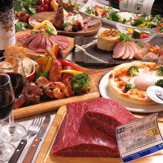 All-you-can-eat and drink at the popular Meat Bar ♪