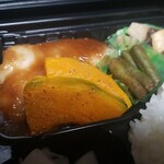 キッチン ブルー グローブ - アブラカレイ、南瓜ほかのアップ