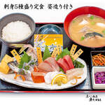 Set meal of 5 types of sashimi with sashimi