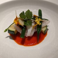 ル　ピニョン - 赤烏賊　バイ貝　インゲン豆　赤ピーマン