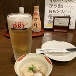 Choushiekimaesakabakyommaru - 生ビール・お通し