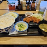 松屋 - おろしチキンカツ定食 ポテサラ追加