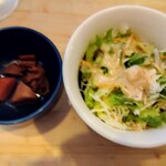 うみからそらへ - サラダと小鉢(筑前煮)