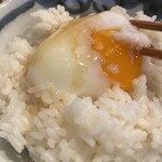 Nikujirugyouzano Dandadan - 温泉卵は餃子用ではなくご飯に掛けるとの事