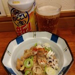 俺の中華たなか家 - グラスものどごし生も冷え❄冷え❄(⌒▽⌒)