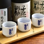 Set of three types of Junmai sake (Junmai Daiginjo/Junmai Ginjo/Junmai sake)