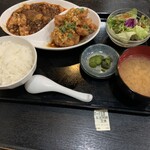 中国四川麺飯店 一燈 - マーボー豆腐&油淋鶏定食1200円