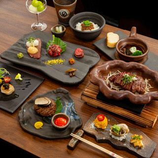 〈A luxurious course where you can enjoy Kobe beef〉