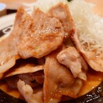 Tsurukame Shokudou - 豚肉生姜焼定食、1,150円。