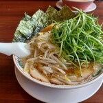 ラーメン魁力屋 - 九条ネギラーメン もやしとのりトッピング