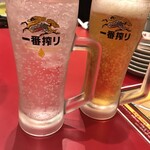 矢場味仙 - レモンチューハイと生ビールで乾杯！