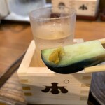 Nihonshu Ba- Kakuuchi - 十全なす漬けは和辛子で