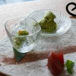 銀座 鮨 いな田 - 抹茶アイスクリーム