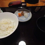 大丸別荘 - 新生姜ごはん　赤だし　香の物