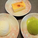 にぎりの徳兵衛 - バニラアイス　カタラーナ　抹茶アイス