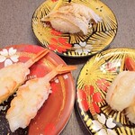 にぎりの徳兵衛 - 赤海老　のどぐろ　ぼたんえび