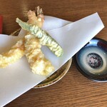 手打 佐藤 - 岩塩で頂く天ぷら、美味し！