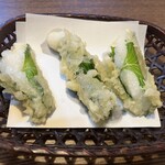 天ぷら食堂 田丸 - 揚げしそ餅