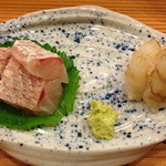 鮨 志の助 - 刺身（ノドグロ・ガスエビ） 