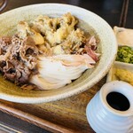 Odoru Udon - 肉舞茸天ぶっかけ（大盛り）