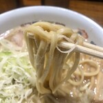 ラーメンの店 ホープ軒 - 麺硬めで注文　太くて短い特徴的な麺　以前、赴任した長崎県、対馬の日本そば、対州そばに似ています