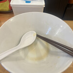 煮干らーめん 川むら - 久しぶりの完飲。川むらさんのは完飲してしまっても不可抗力。