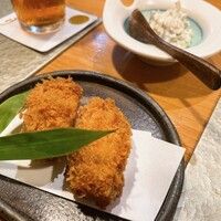 月。 - 牡蠣のフライ、自家製タルタルソースで