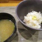 日本料理ゆずはん - 蟹と栗のご飯　味噌汁