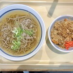 麺の庄つるまる - 朝うどんセット そば変更 上から