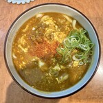 Miyakosoba - あんかけ玉子とじ 激辛肉うどん 上から