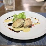 キャトルラパン - メカジキのソテーと鮑の低温調理