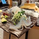 鮨 からす 梅田店 - 【極コース】パッキパキの活けイカが梅田で食べられるなんて〜♪