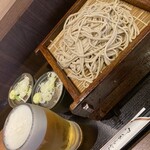 Kurumaya - ２枚もりそばと生ビール（＾∇＾）