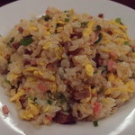 阿佐 - 五目チャーハン　500円
      （葱、玉子、ハム、チャーシュー）