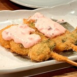 本格炭火焼き鳥＆博多もつ鍋 串たつ - 海老しそフライ・タルタルソース