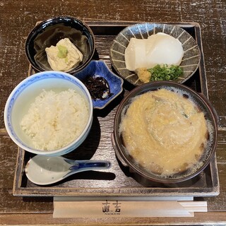 湯葉丼 直吉 - 湯葉丼＋湯葉刺し＋姫豆腐¥1,800