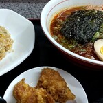 Chuuka Ryouriten Ten - 牛タン麺とチャーハン定食(10周年唐揚げ2個おまけ)