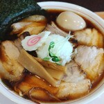 Chuuka Soba Suzunoya - チャーシュー麺　大盛　煮卵　玉ねぎ増し