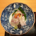 小文字 久芽乃 - お造り・鯛、ヒラス、ヒラスの腹身